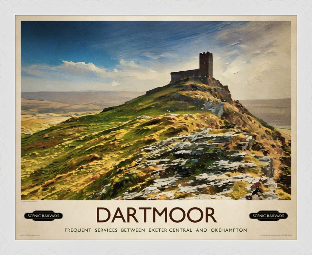 Vintage travel poster- Dartmoor, Devon - Scenic Railways
