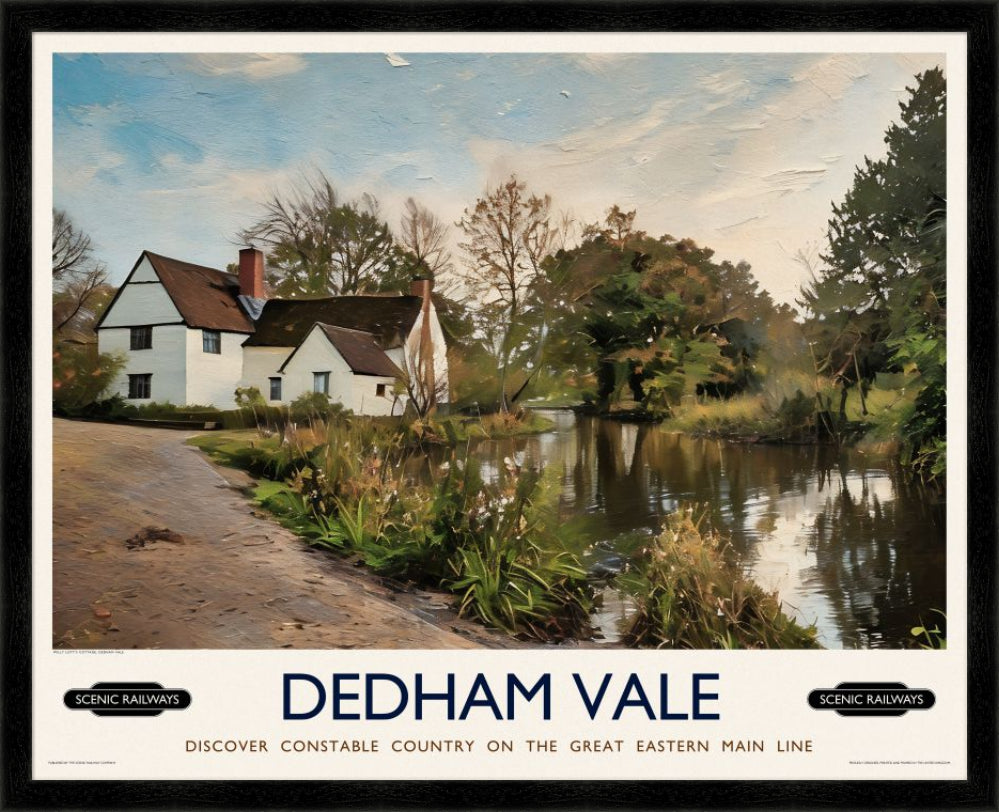 Vintage travel poster- Dedham Vale, Constable Country - Scenic Railways