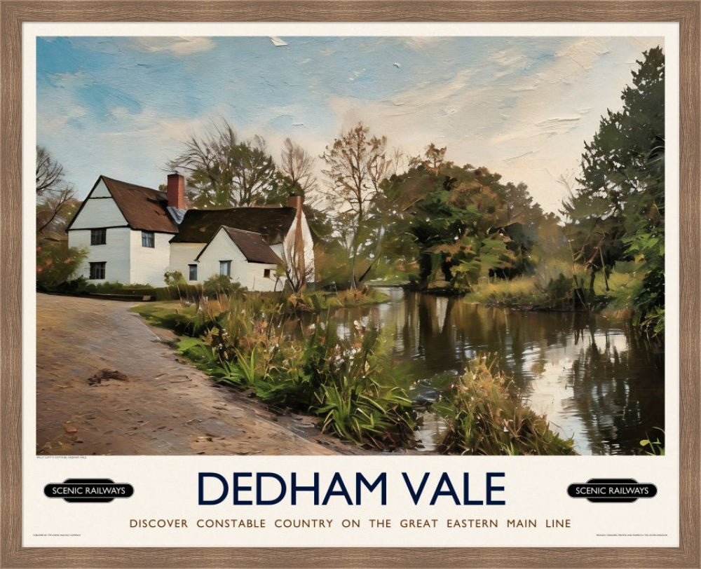 Vintage travel poster- Dedham Vale, Constable Country - Scenic Railways