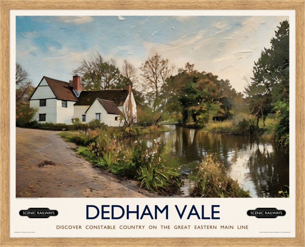 Vintage travel poster- Dedham Vale, Constable Country - Scenic Railways