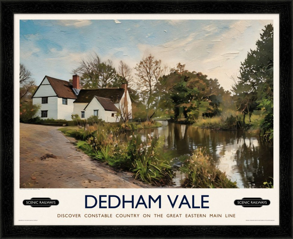 Vintage travel poster- Dedham Vale, Constable Country - Scenic Railways