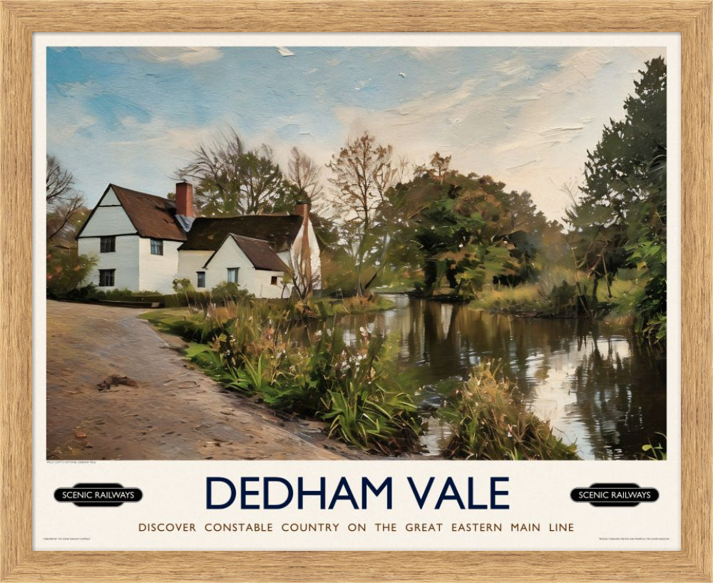 Vintage travel poster- Dedham Vale, Constable Country - Scenic Railways