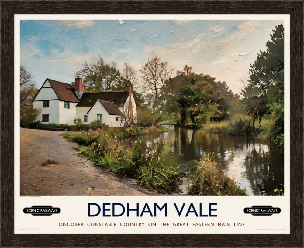Vintage travel poster- Dedham Vale, Constable Country - Scenic Railways