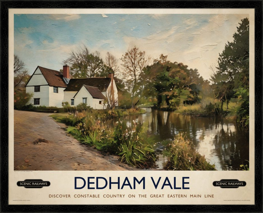 Vintage travel poster- Dedham Vale, Constable Country - Scenic Railways