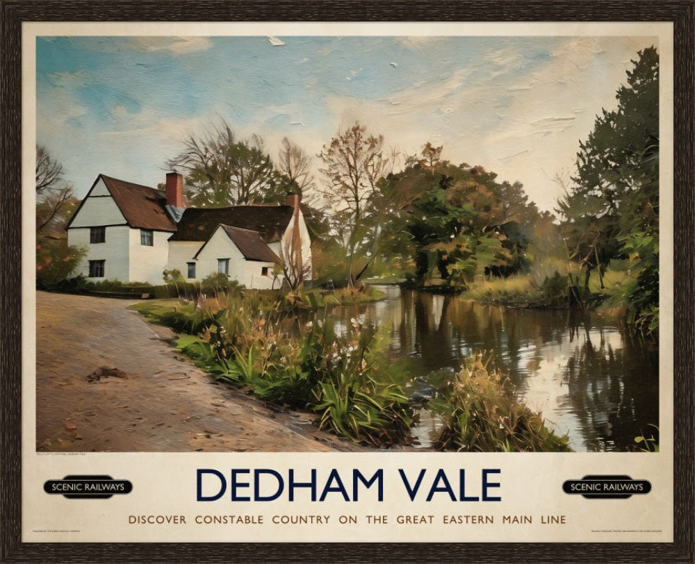 Vintage travel poster- Dedham Vale, Constable Country - Scenic Railways