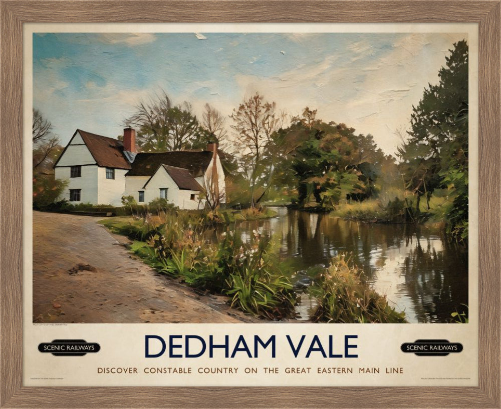 Vintage travel poster- Dedham Vale, Constable Country - Scenic Railways