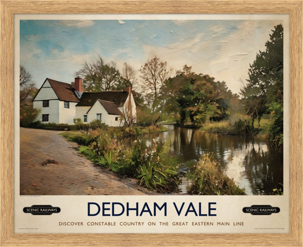 Vintage travel poster- Dedham Vale, Constable Country - Scenic Railways