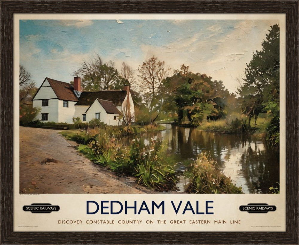 Vintage travel poster- Dedham Vale, Constable Country - Scenic Railways
