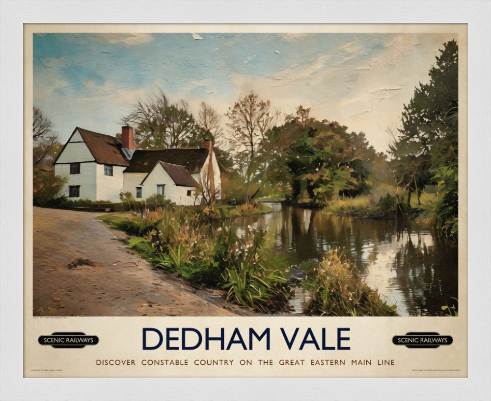 Vintage travel poster- Dedham Vale, Constable Country - Scenic Railways
