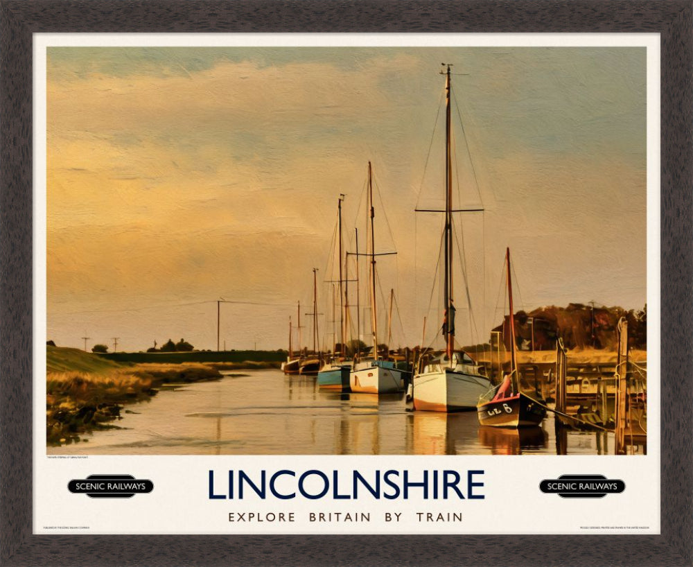 Vintage travel poster- Lincolnshire - Scenic Railways
