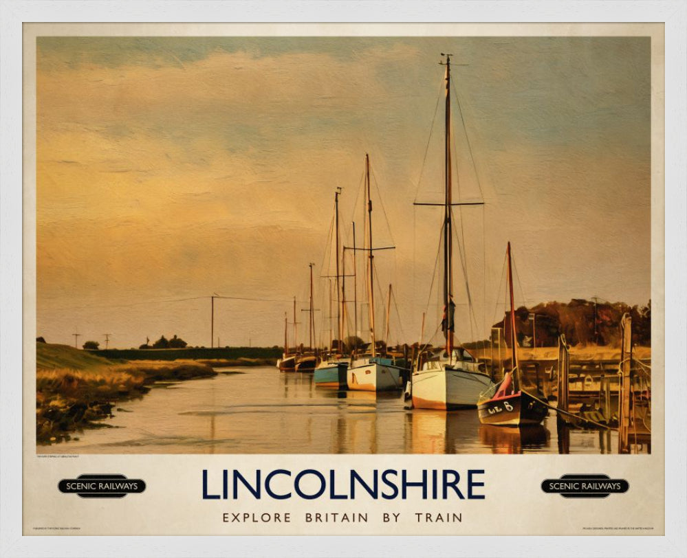 Vintage travel poster- Lincolnshire - Scenic Railways