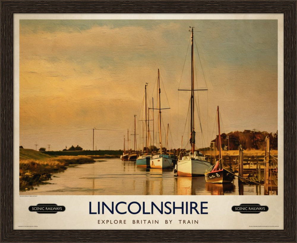 Vintage travel poster- Lincolnshire - Scenic Railways