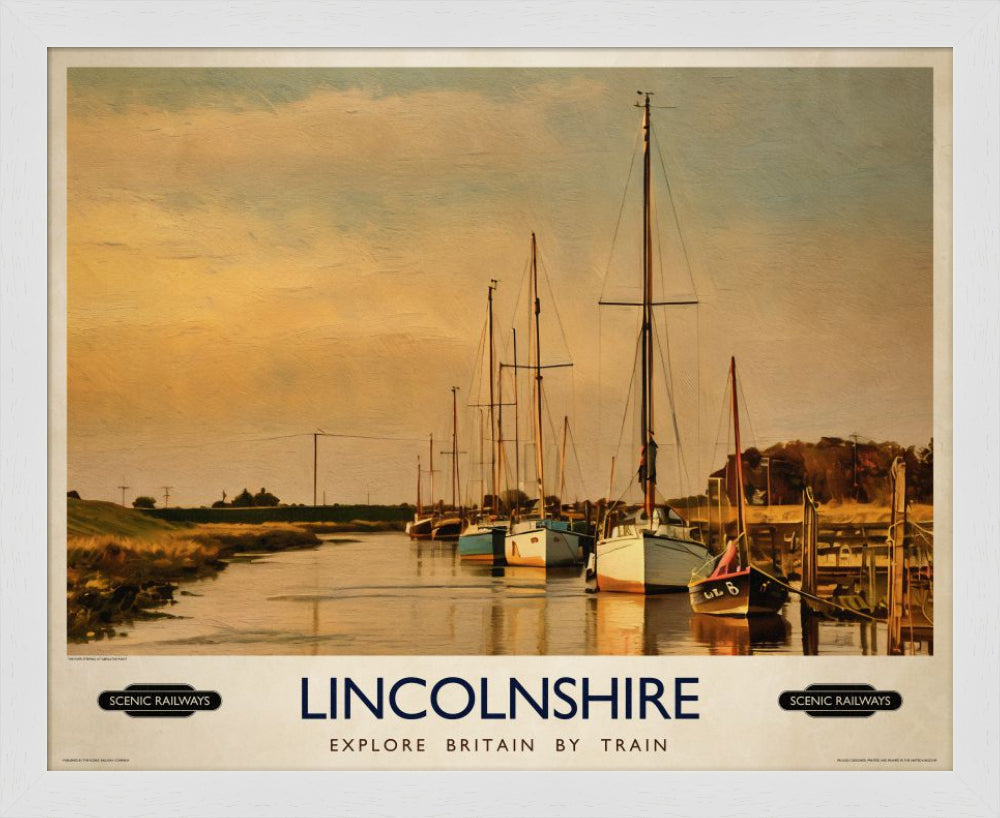 Vintage travel poster- Lincolnshire - Scenic Railways
