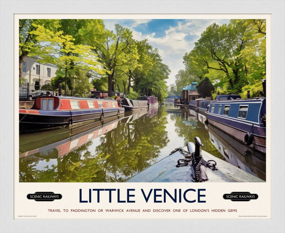Vintage travel poster- Little Venice, London - Scenic Railways