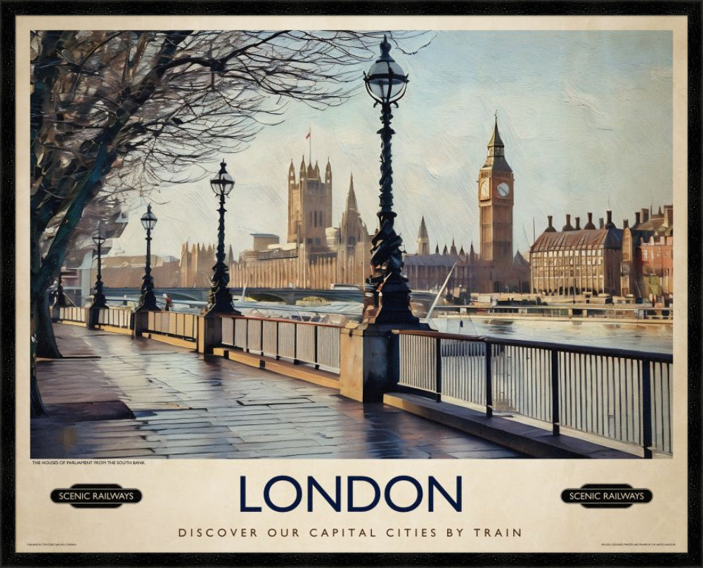 London, The Houses of Parliament from the South Bank