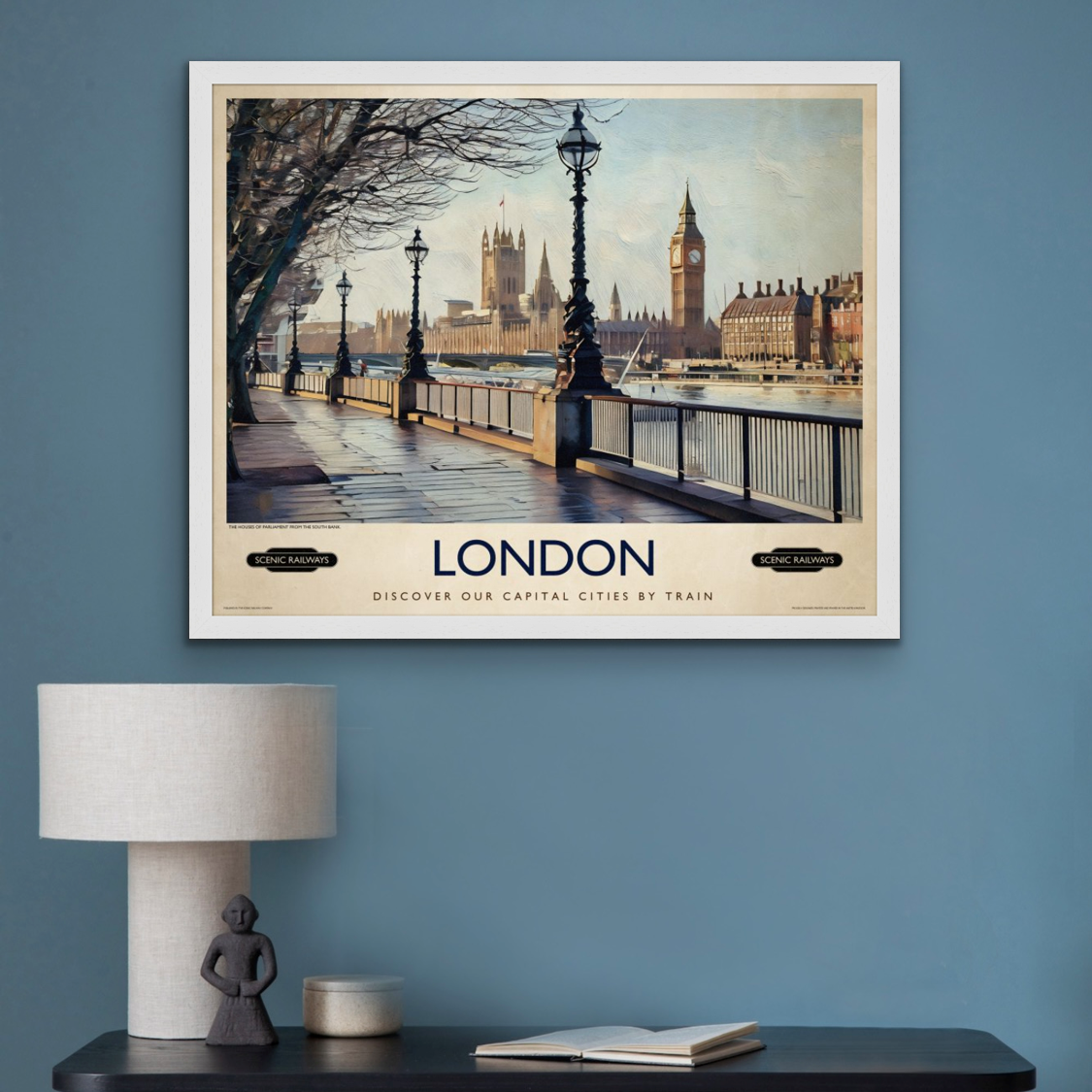 London, The Houses of Parliament from the South Bank