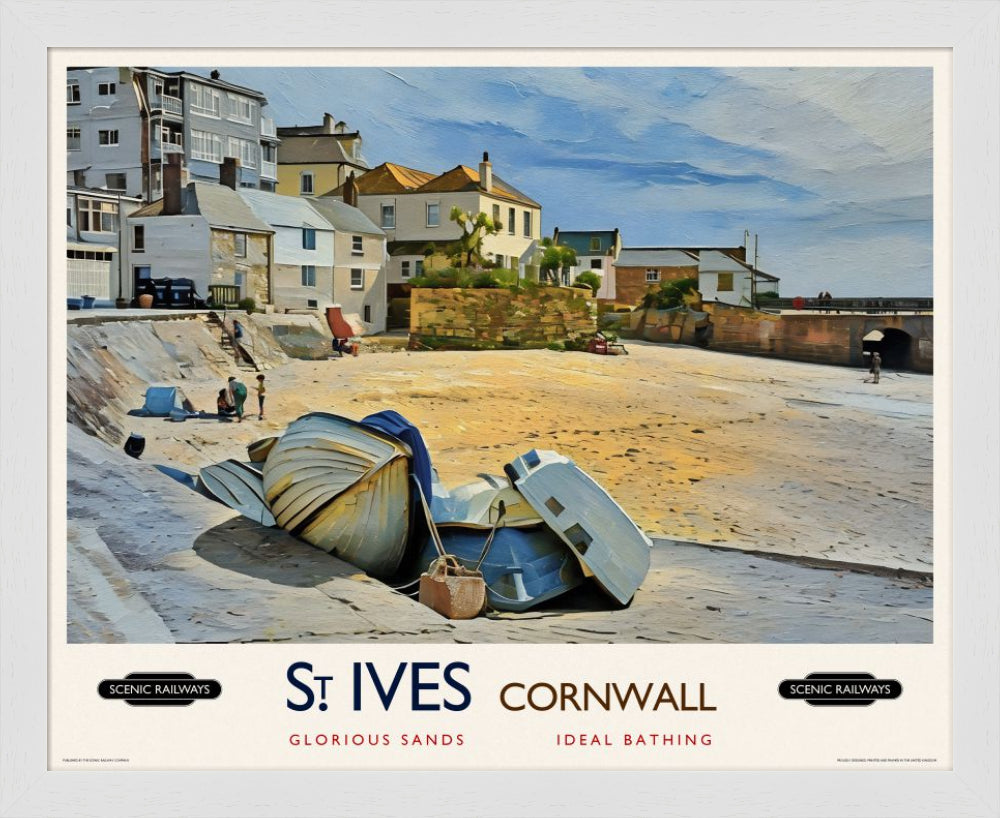 Vintage travel poster- St. Ives, Cornwall - Scenic Railways