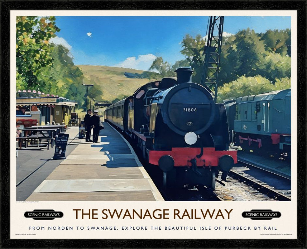 Vintage travel poster- The Swanage Railway - Scenic Railways