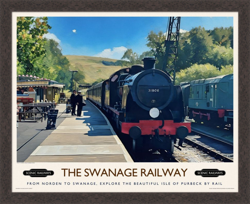 Vintage travel poster- The Swanage Railway - Scenic Railways
