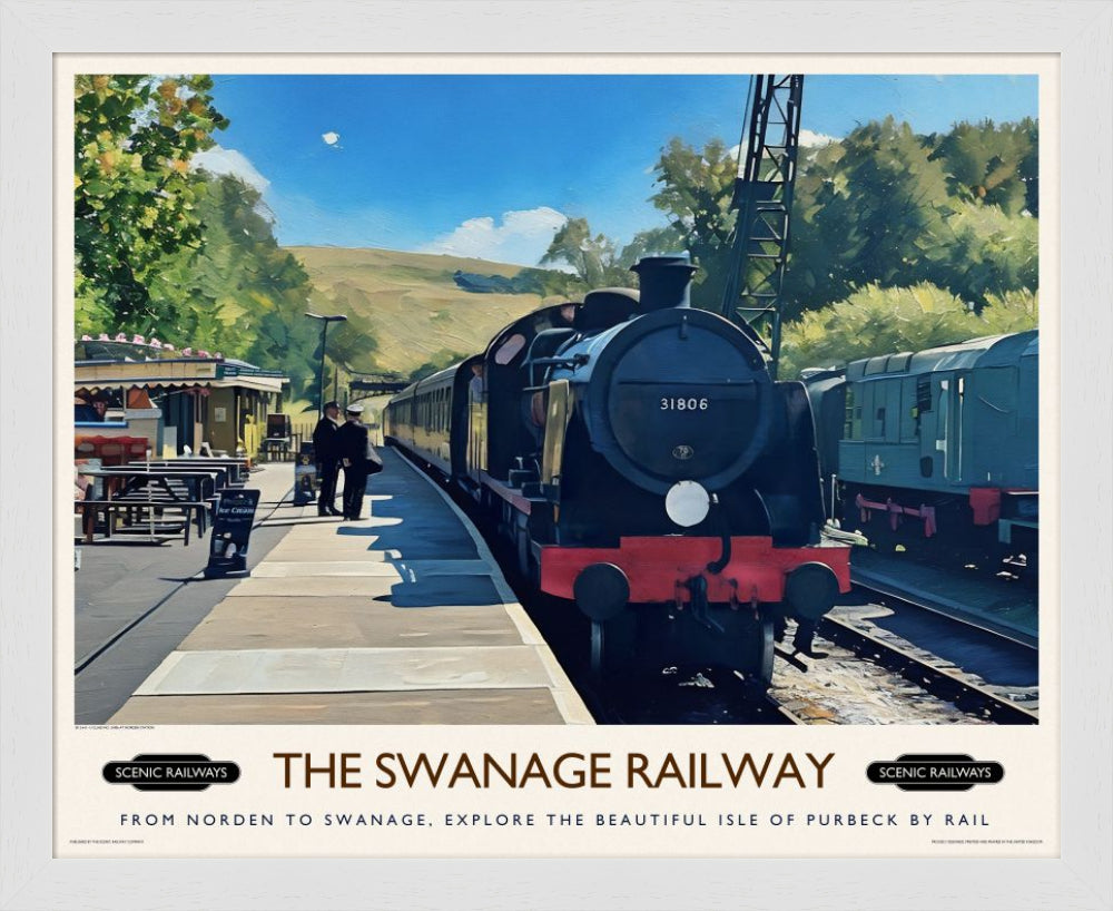 Vintage travel poster- The Swanage Railway - Scenic Railways