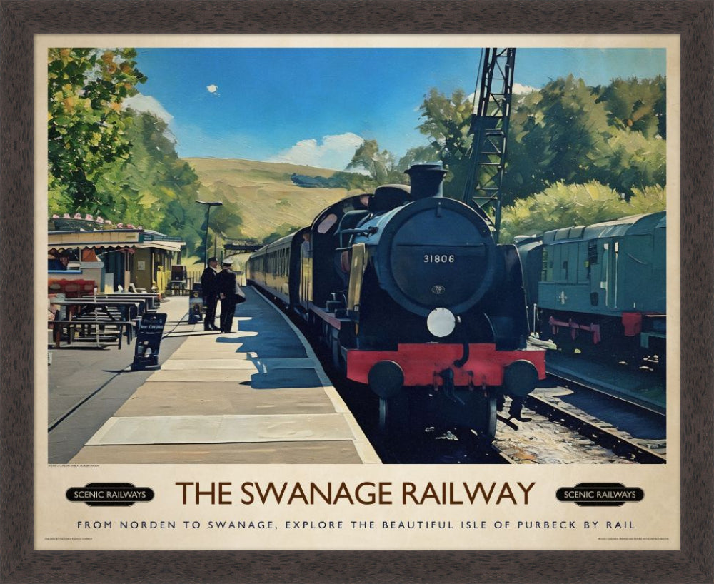 Vintage travel poster- The Swanage Railway - Scenic Railways