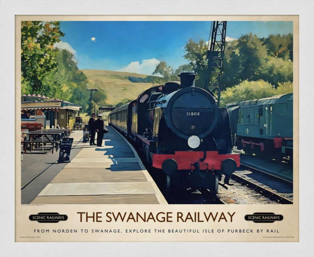 Vintage travel poster- The Swanage Railway - Scenic Railways