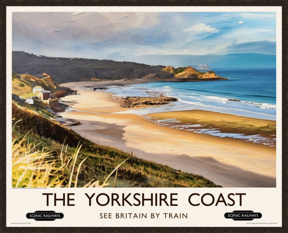 Vintage travel poster- The Yorkshire Coast - Scenic Railways