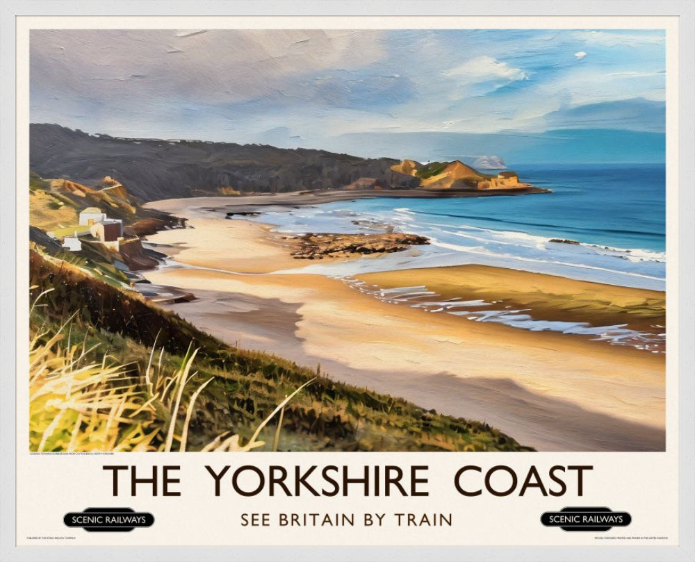 Vintage travel poster- The Yorkshire Coast - Scenic Railways