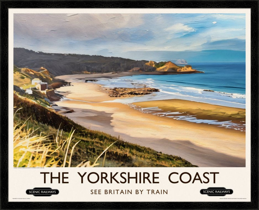 Vintage travel poster- The Yorkshire Coast - Scenic Railways