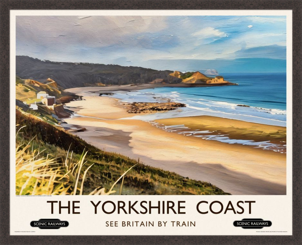 Vintage travel poster- The Yorkshire Coast - Scenic Railways