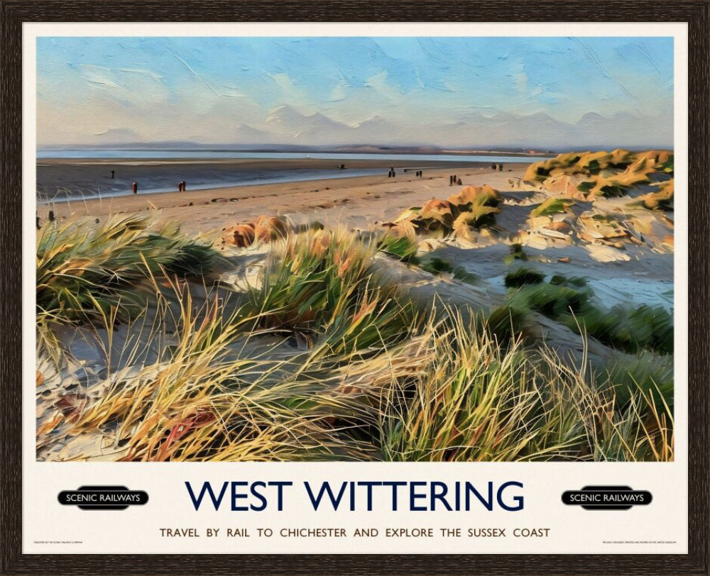 Vintage travel poster- West Wittering, West Sussex - Scenic Railways