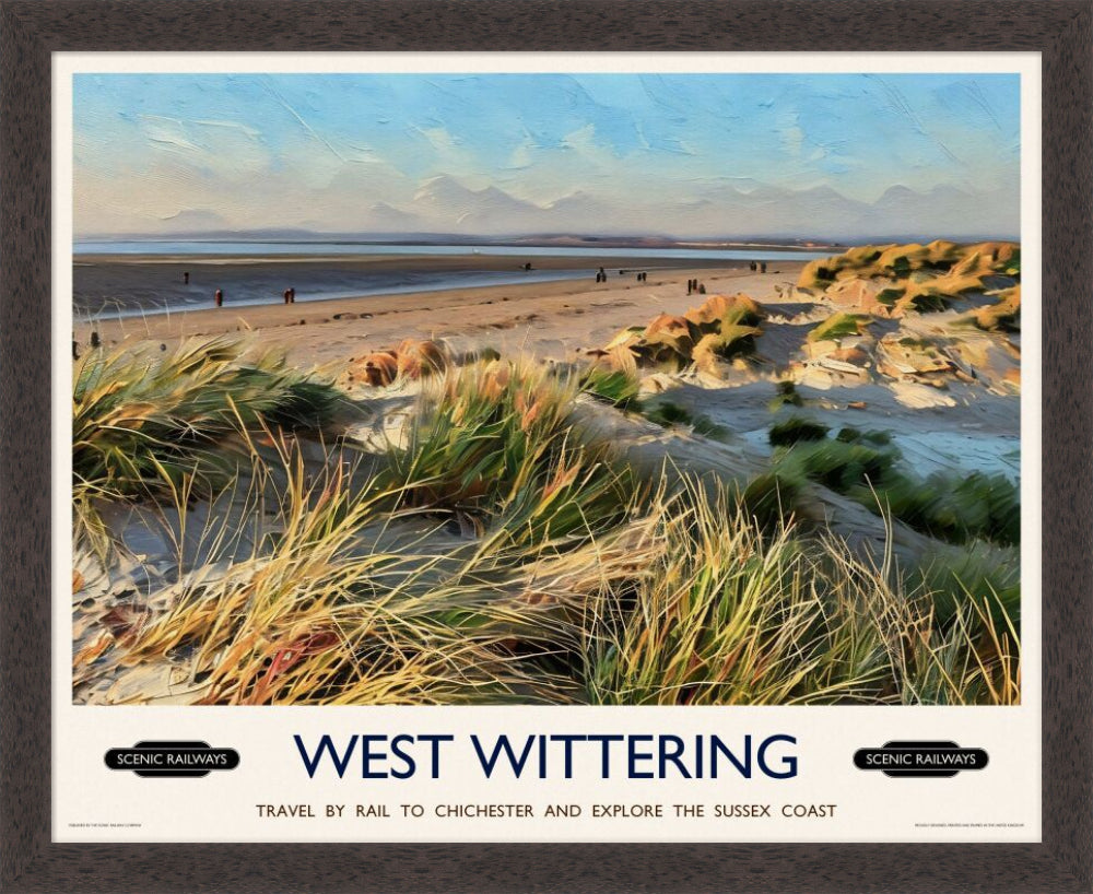 Vintage travel poster- West Wittering, West Sussex - Scenic Railways
