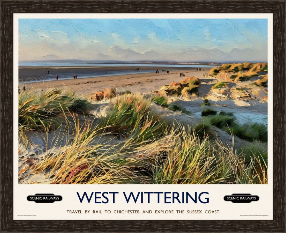 Vintage travel poster- West Wittering, West Sussex - Scenic Railways
