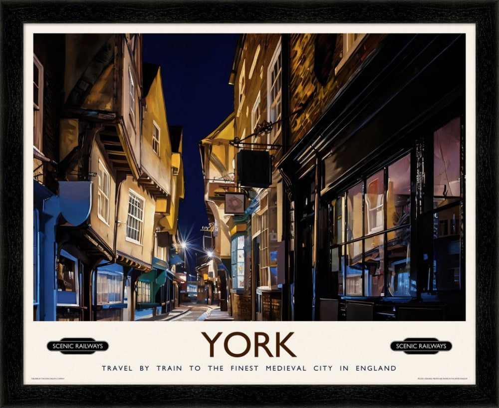 Vintage travel poster- York, The Shambles - Scenic Railways